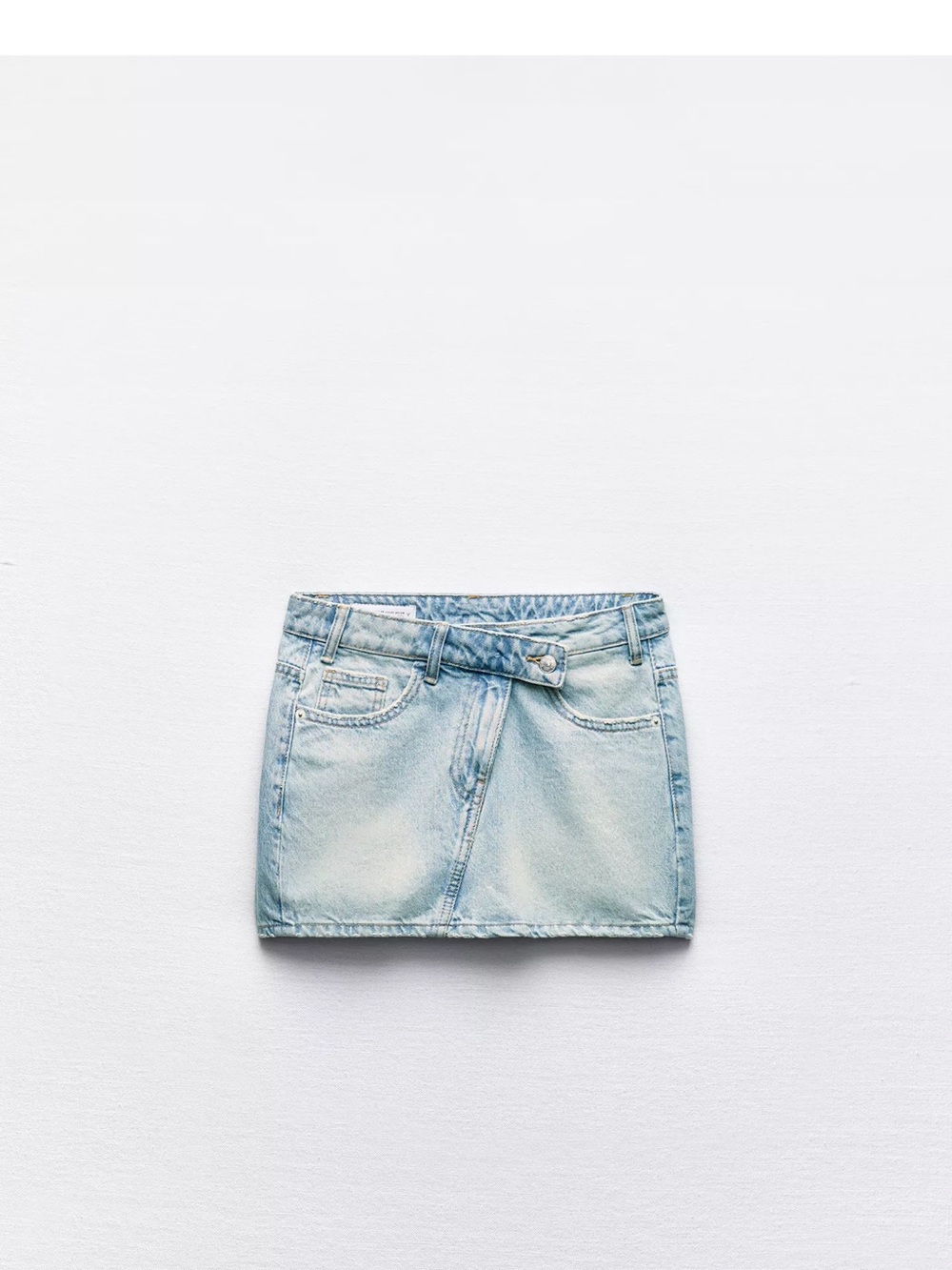 Zara Light Blue Denim Mini Skirt
